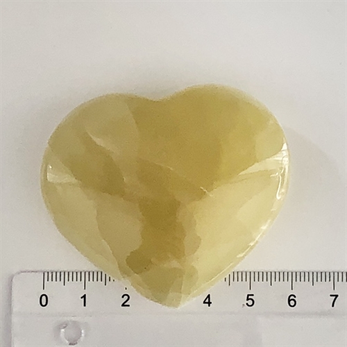 Calcit Lemon Hjerte 6 cm